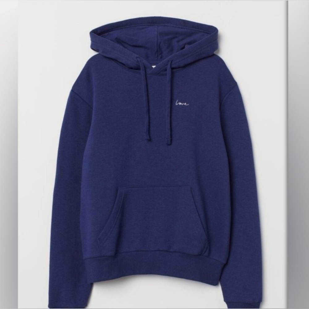 47.Divided Love Navy Hoodie. Medium